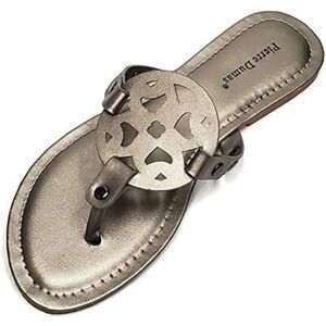 🩴 NWOT Pierre Dumas Limit-20 Cutout Medallion Thong Flat Sandals 11M
